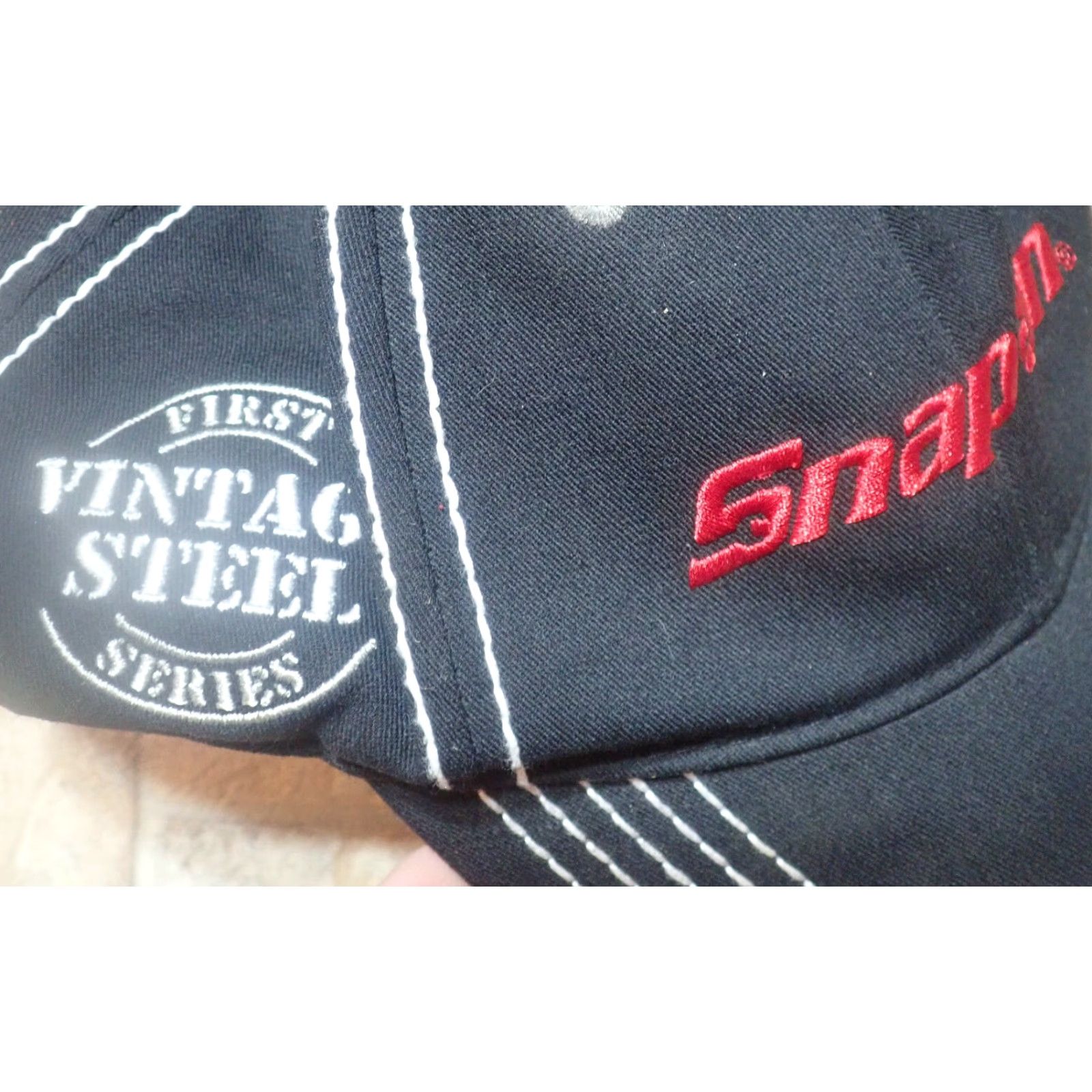 Vintage VINTAGE Snap-On Tools First Series Baseball Cap Hat Choko Motorsports - Embroidered Steel Logo - One Size - Black Twill Cap Mens Size ONE SIZE - 3 Thumbnail