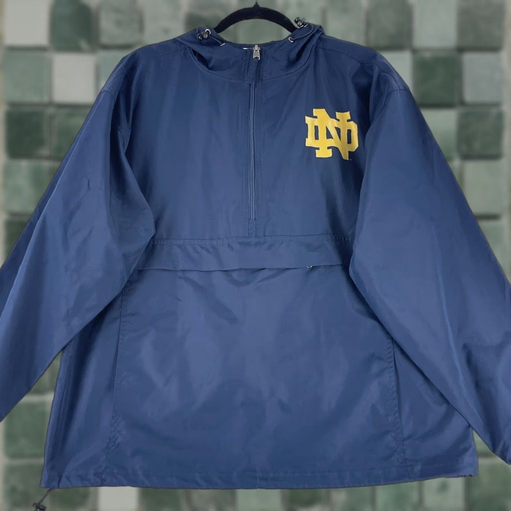 Champion Champion Jacket Mens Notre Dame Fighting Irish Blue Hoodie Long Sleeve Medium Shirt Size US M / EU 48-50 / 2 - 1 Thumbnail