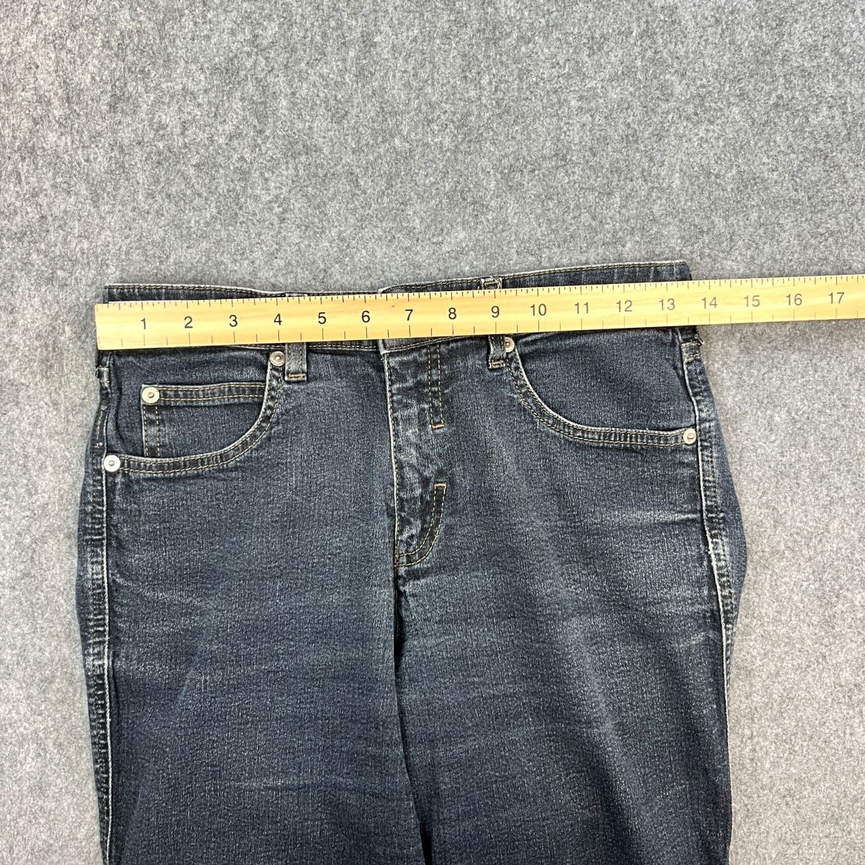Armani Armani Jeans Womens Mom High Waist 29 Dark Wash Blue Stretch Denim 5-Pocket 28 in Inside Leg Regular US8 UK8 Womens Jeans Size 30" / US 8 / IT 44 - 7 Thumbnail