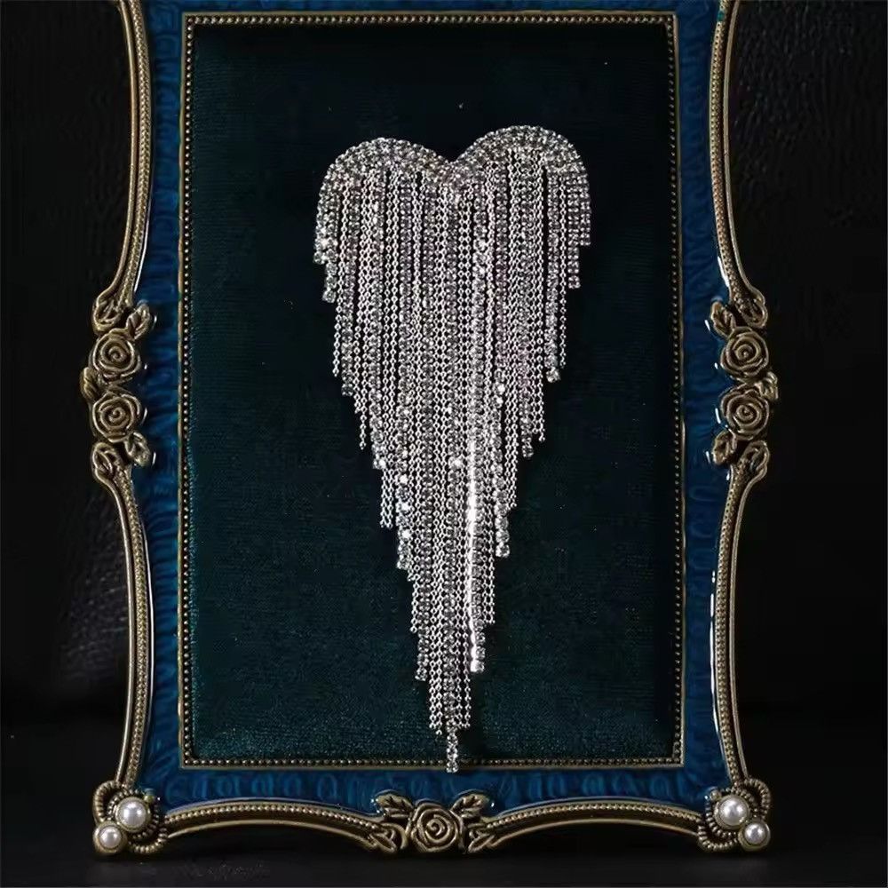Jewelry Luxury Heart Tassels Brooches Size ONE SIZE - 2 Thumbnail