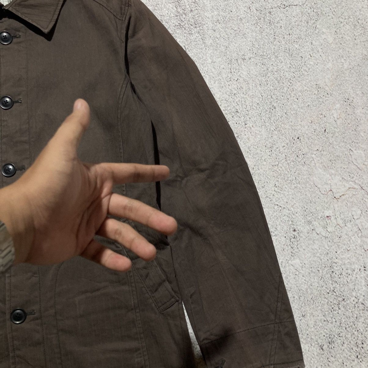 Michel Klein Vintage Michel Klein Homme Paris Coated Jacket Brown Luxury Size US L / EU 52-54 / 3 - 9 Thumbnail
