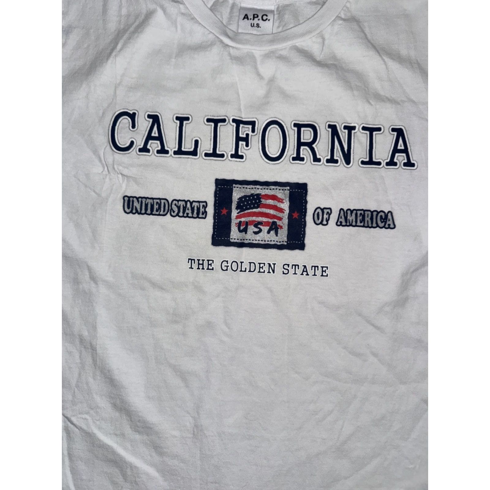 A.P.C. VINTAGE A.P.C. Graphic T-Shirt White XS Women’s Casual Tee 90s Y2K USA California Size XS / US 0-2 / IT 36-38 - 2 Thumbnail