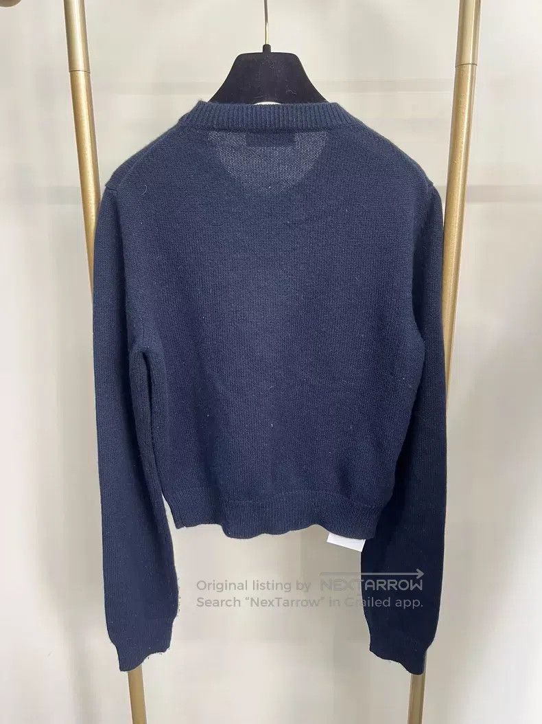 Miu Miu Miu Miu 42 Blue sequined Logo knitted sweater Size L / US 10 / IT 46 - 2 Thumbnail