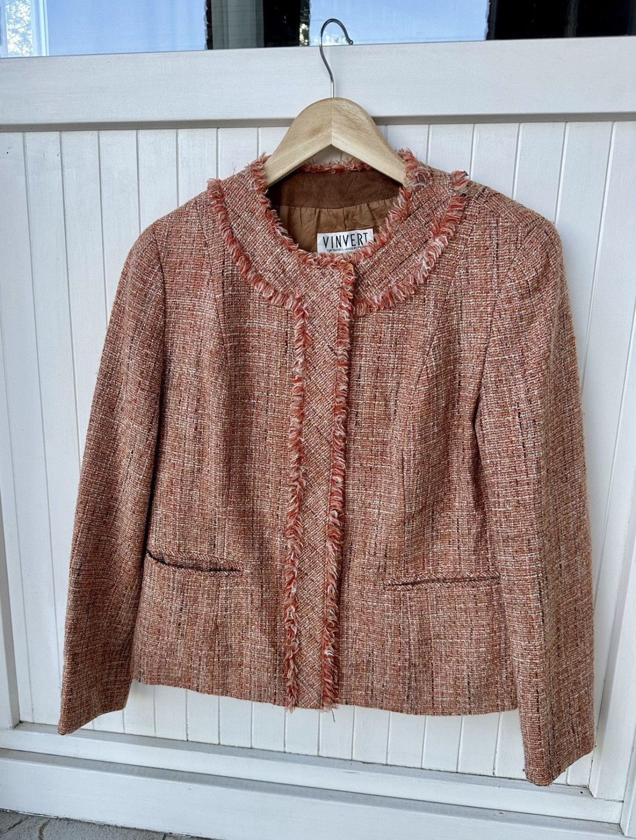 Japanese Brand Vintage Vinvert Tweed Jacket Japan Made Size M / US 6-8 / IT 42-44 - 3 Thumbnail
