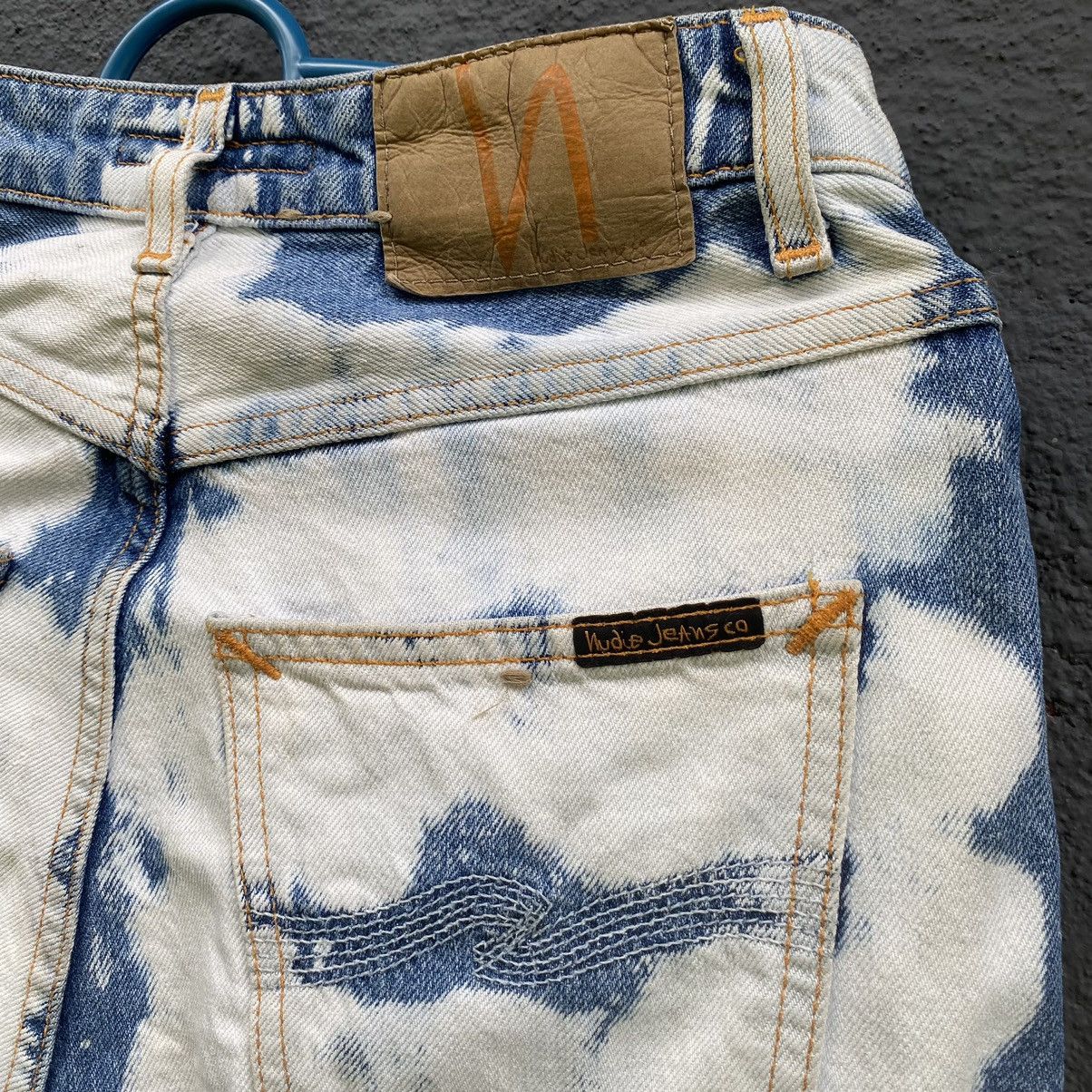 Nudie Jeans Thrashed Vintage Nudie Jeans Acid Wash ERD GRUNGE JEANS Size US 27 - 4 Thumbnail