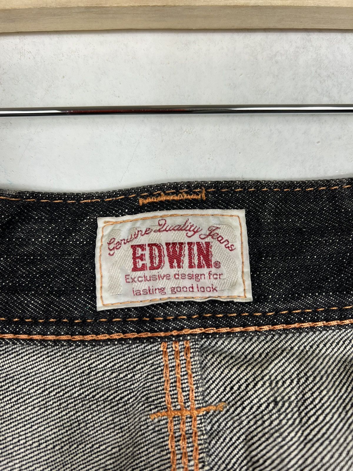 Edwin 🔥 EDWIN XV BLACK DISTRESSED DENIM JEANS Size US 32 / EU 48 - 13 Thumbnail