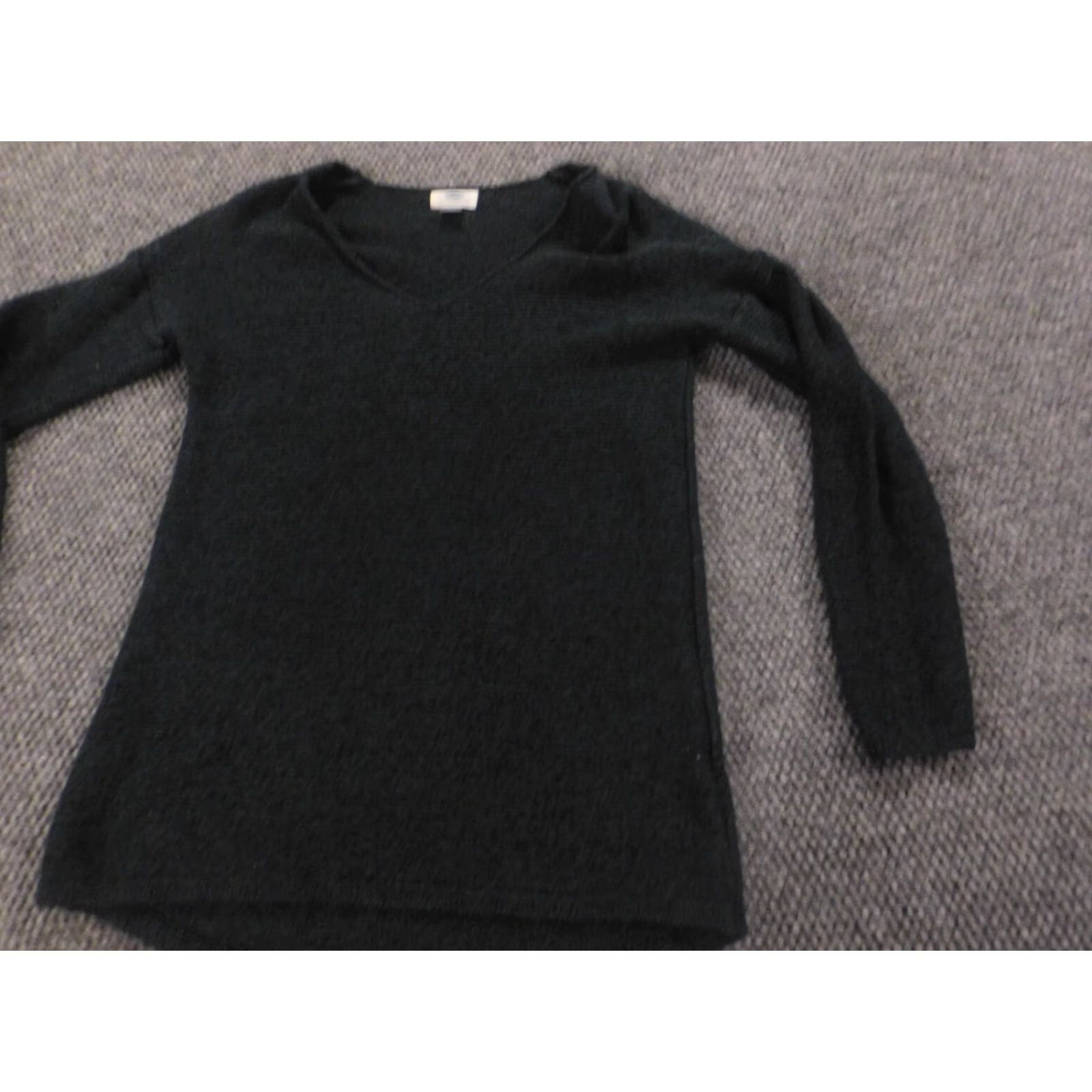 Old Navy Old Navy Womens Sweater Small Green Pullover Crew Neck Knit Stretch Logo Raglan Sleeve Classic 100% Cotton Size S / US 4 / IT 40 - 2 Thumbnail