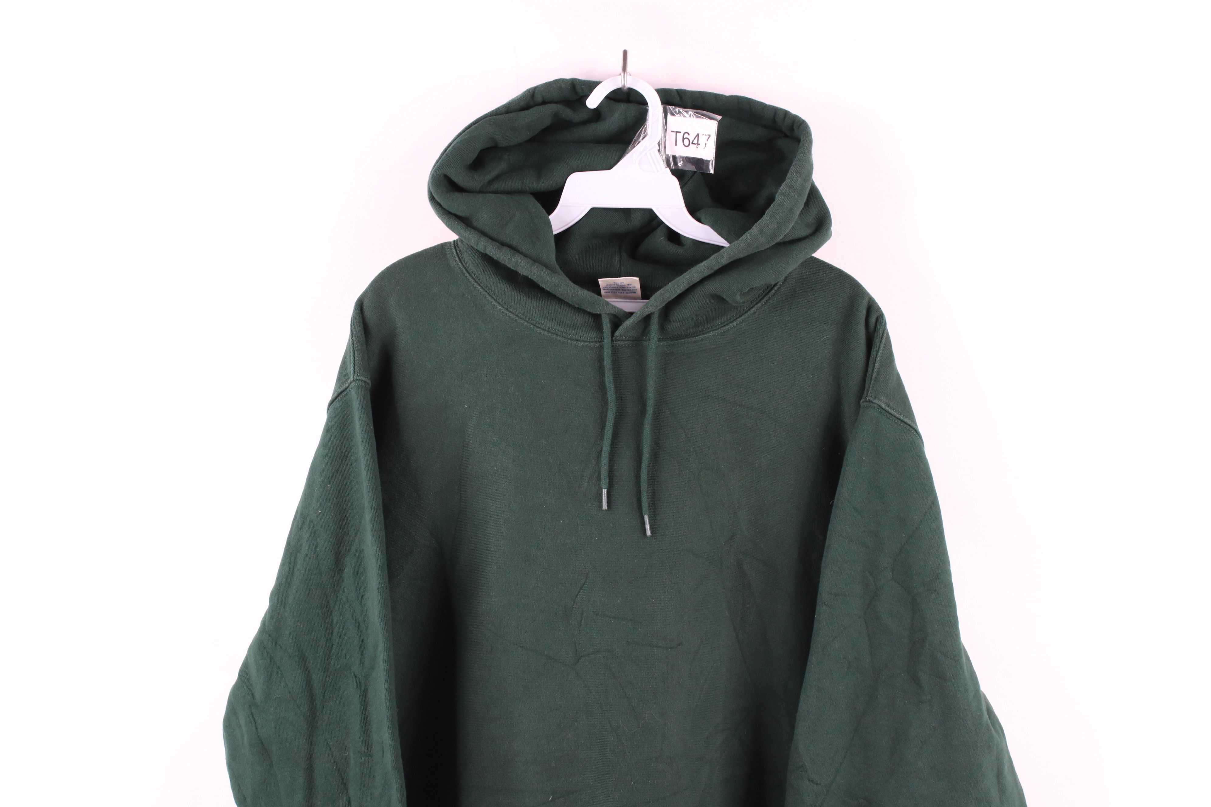 J.Crew × Vintage J Crew Sportswear Heavyweight Hoodie Sweatshirt Hunter Green Size US XL / EU 56 / 4 - 2 Thumbnail