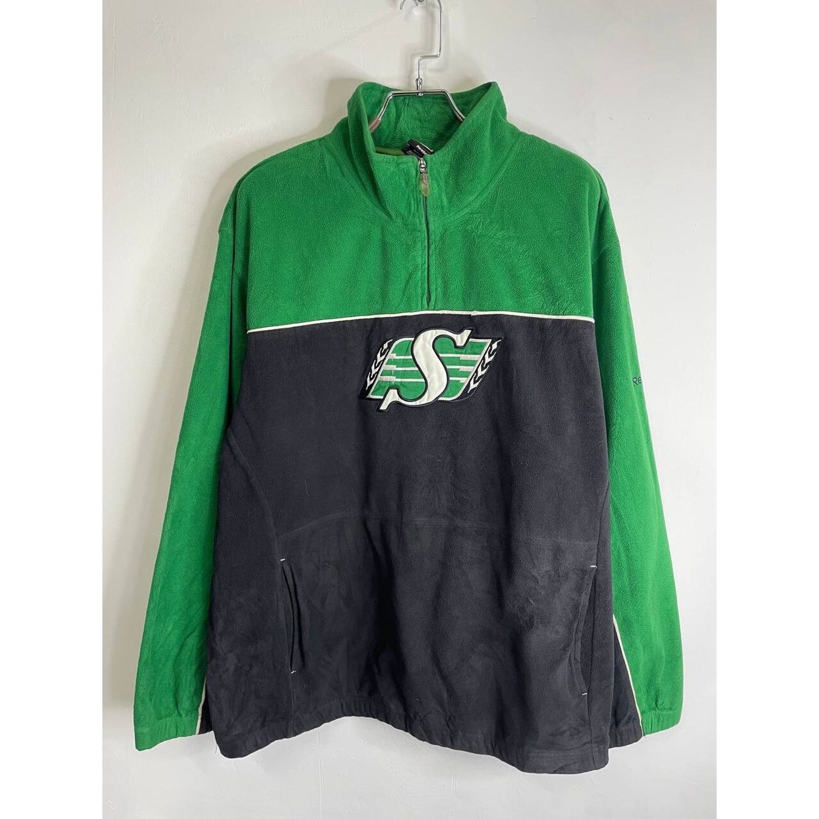 Reebok Vintage Reebok CFL Saskatchewan Roughriders Fleece Jacket XL Size US XL / EU 56 / 4 - 1 Thumbnail