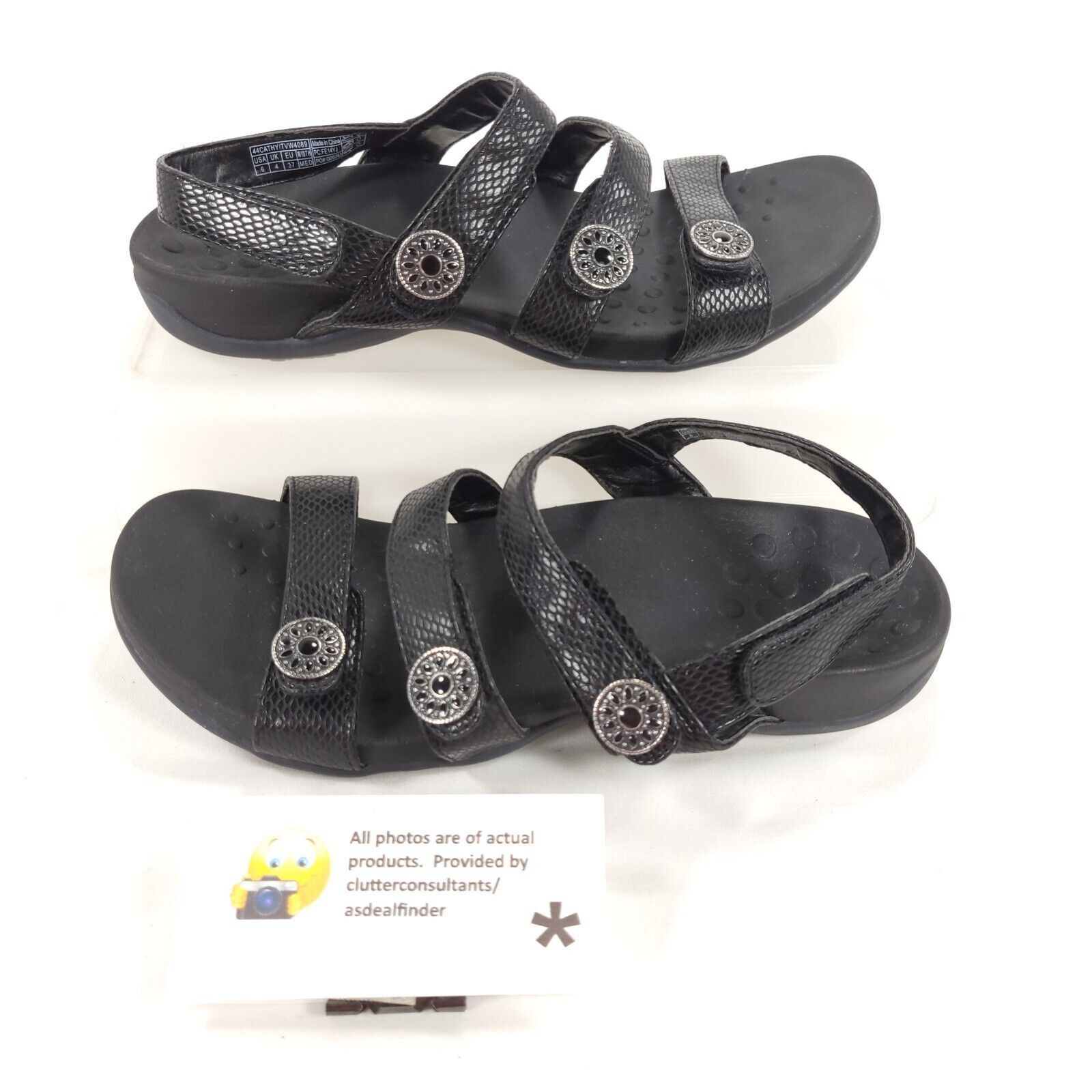 Vionic Vionic 44 Cathy Slide Sandals Womens Size 6 TVW4089 Black Size US 6 / IT 36 - 5 Thumbnail
