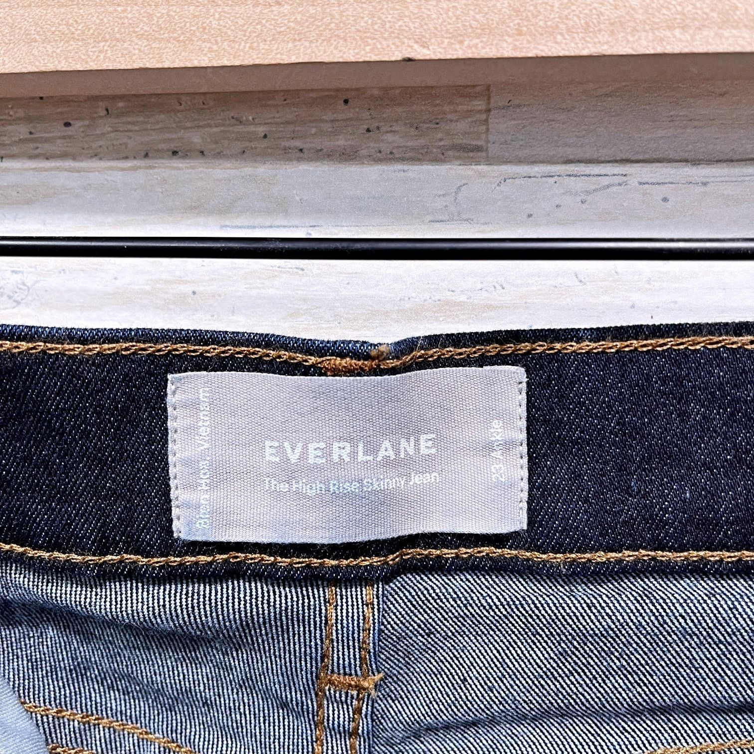 Everlane Everlane Authentic Ankle Skinny Jeans Deep Indigo Womens 23 Size 23" - 6 Thumbnail