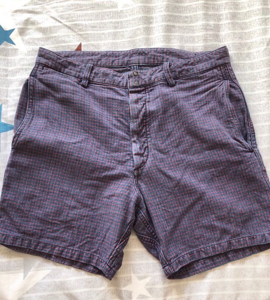 Visvim VISVIM Pastoral Check Indigo Shorts Size US 32 / EU 48 - 1 Thumbnail