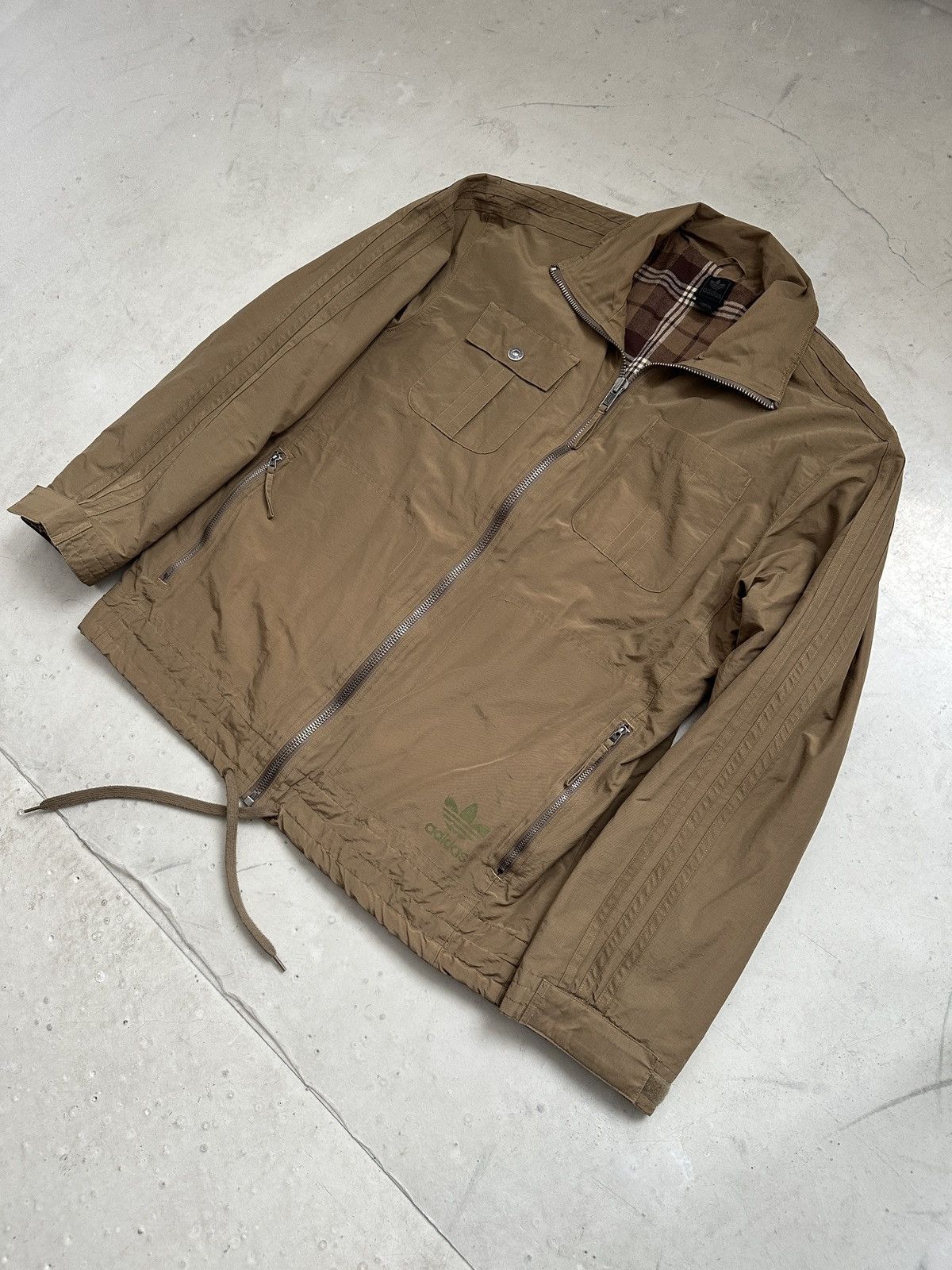 Adidas × Vintage 90s Vintage Adidas brown and khaki windbreaker light jacket Size US M / EU 48-50 / 2 - 2 Thumbnail