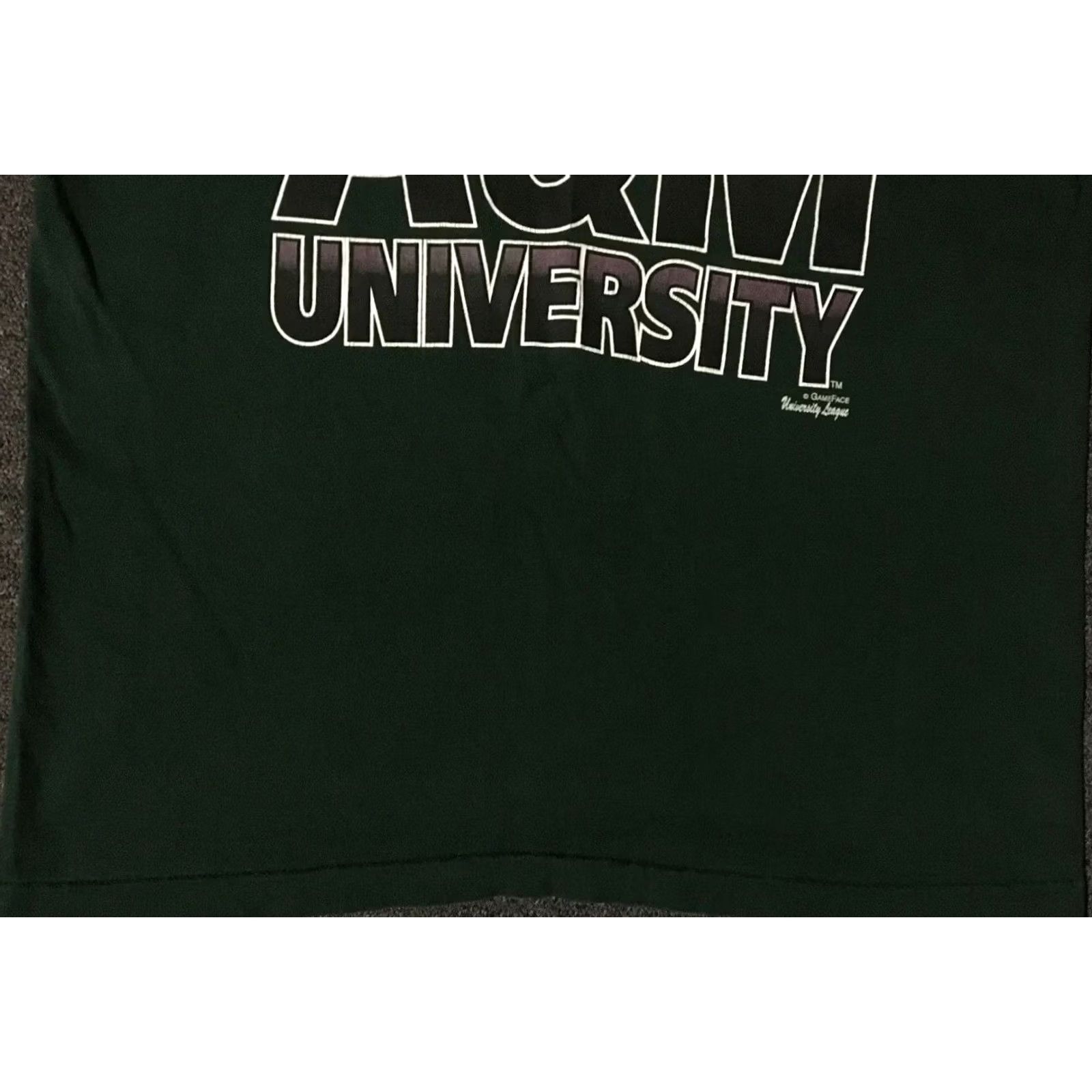 Vintage VINTAGE Texas A&M University Shirt XL Green 90s Distressed Striped Single Stitch Men USA College School Grunge 80s 90s USA Mens XL Green Shirt Size US XL / EU 56 / 4 - 5 Thumbnail