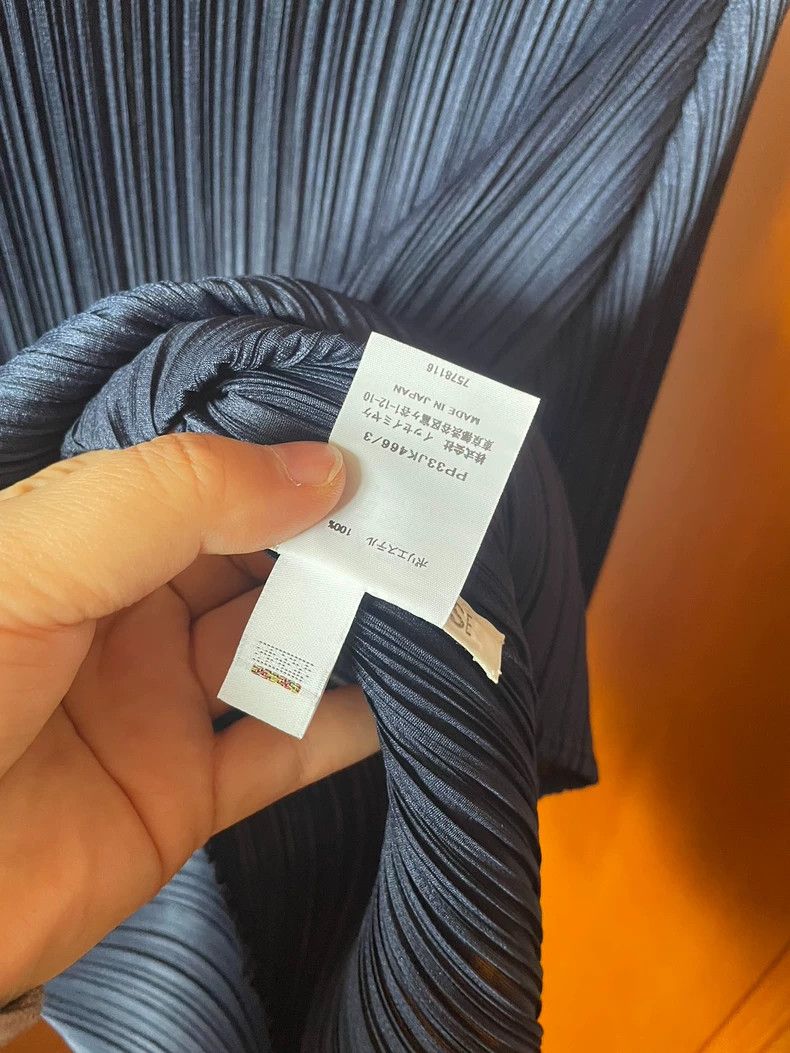 Issey Miyake Issey Miyake size:3 Blue pleated long-sleeved shirt Size XS / US 0-2 / IT 36-38 - 5 Thumbnail