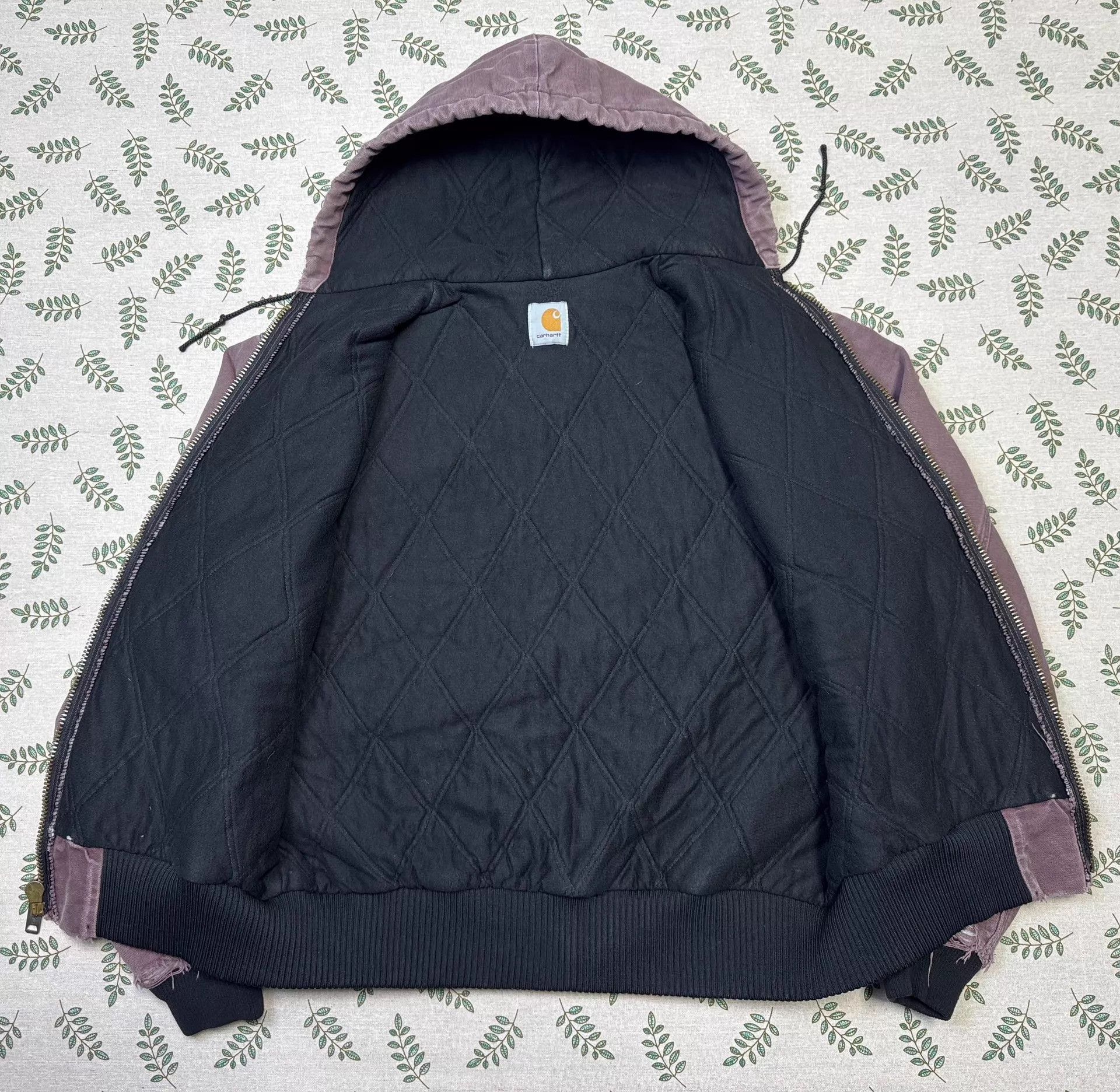Carhartt Vintage Carhartt JQ1035 Main Line Dusty Rose Hooded Jacket L Size US L / EU 52-54 / 3 - 4 Thumbnail