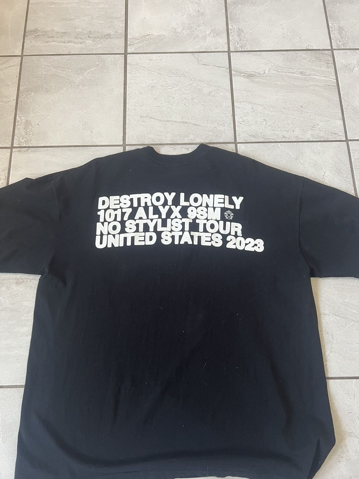 image of 1017 Alyx 9Sm x Destroy Lonely Alyx X Destroy Lonely Tour Shirt in Black, Men's (Size XL)