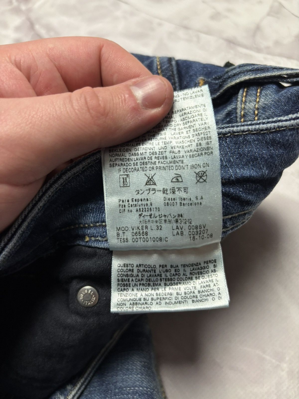 Diesel Diesel VIKER Jeans 008SV Straight Vintage Wash Blue 34x32 Size US 34 / EU 50 - 23 Thumbnail