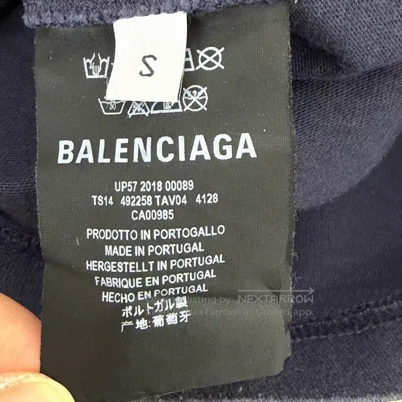 Balenciaga Balenciaga Navy Blue Wheat Short Sleeve Size US L / EU 52-54 / 3 - 5 Thumbnail