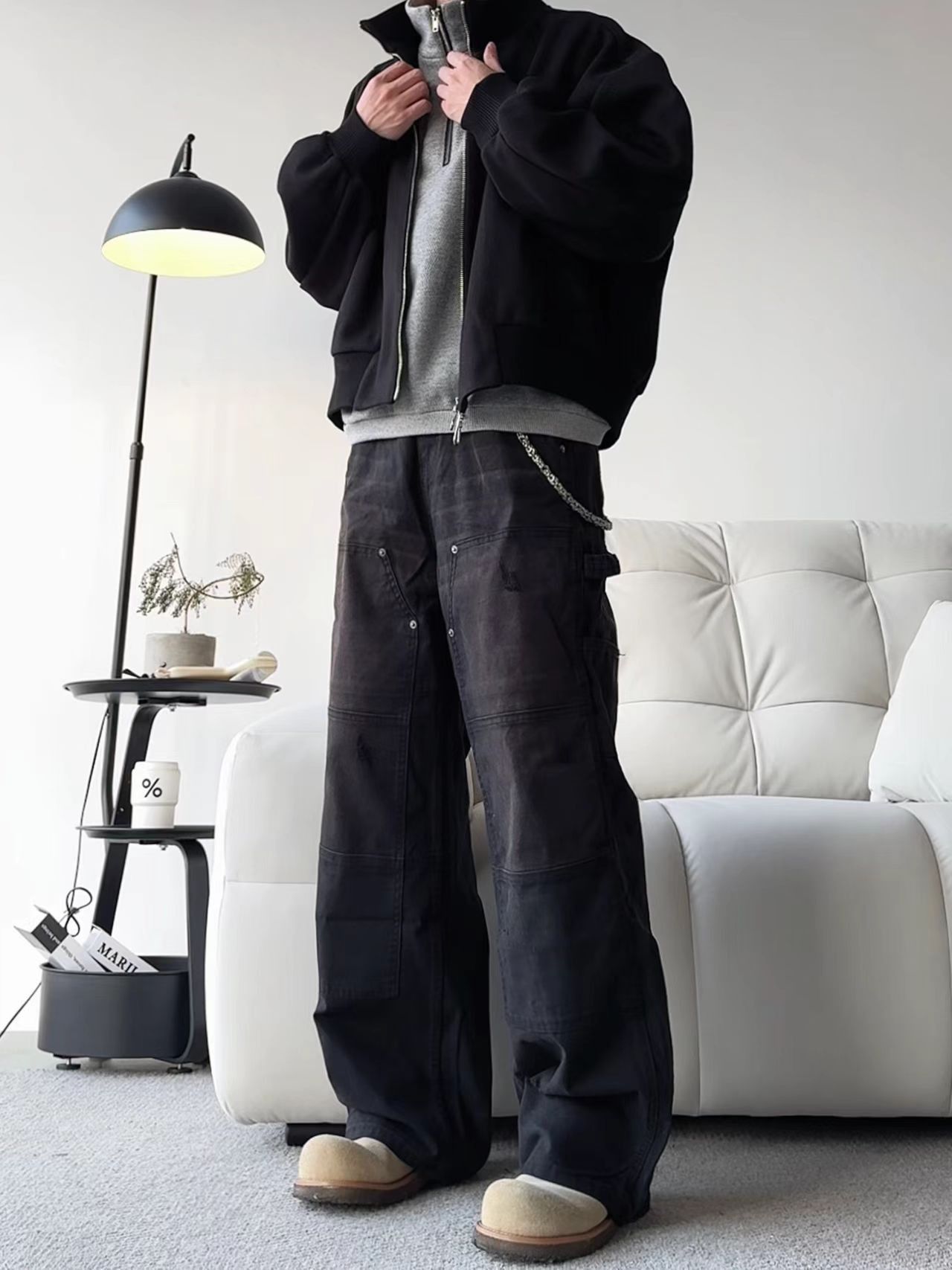 Japanese Brand × Vintage Vintage street double knee distressed lumberjack jeans Size US 34 / EU 50 - 4 Thumbnail