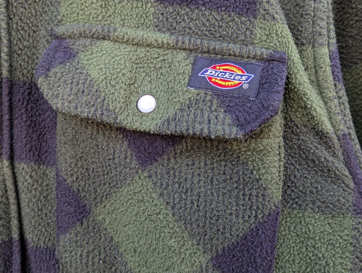 Dickies Dickies Flannel Plaid Green Fleece Jacket Overshirt Vintage Size US XL / EU 56 / 4 - 5 Thumbnail