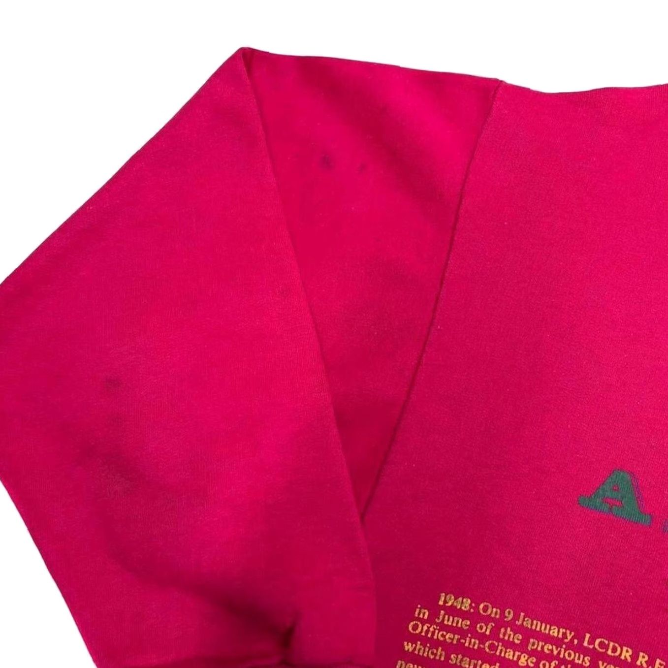 Other Vintage AIR FORCE “87-PJ” BHATI Graphic Sweatshirt L Pink 90s Pullover 1/4 Button Mens Short Flaws + Pockets Size US L / EU 52-54 / 3 - 2 Thumbnail