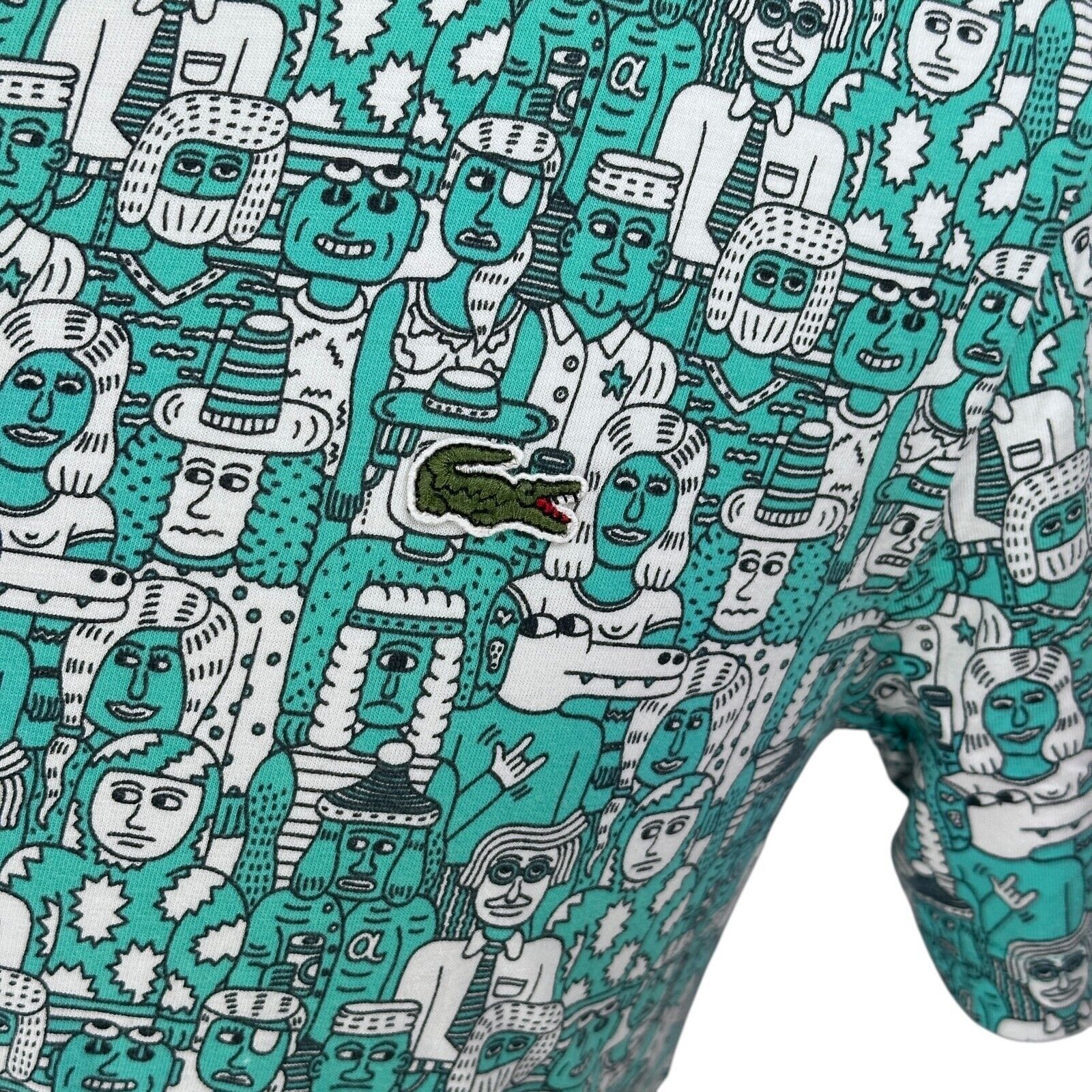 Lacoste Lacoste Live! Andy Rementer AOP T-Shirt Men’s 5 L Blue White Size US L / EU 52-54 / 3 - 3 Thumbnail
