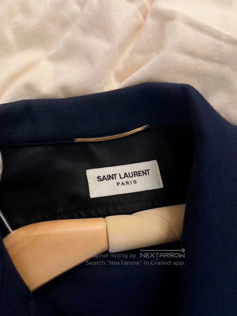 Yves Saint Laurent YSL Blue Buttoned Outerwear Jacket. Size US XXS / EU 40 - 3 Thumbnail