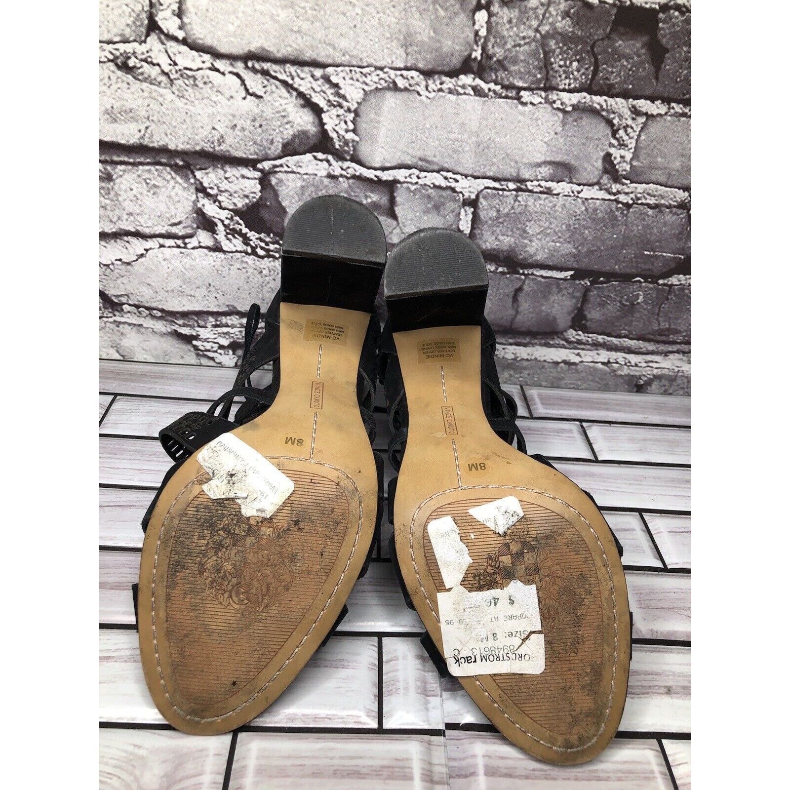 Vince Camuto Vince Camuto Mindie Black Leather Lace Up Strappy Heels Wome Size US 8 / IT 38 - 8 Thumbnail