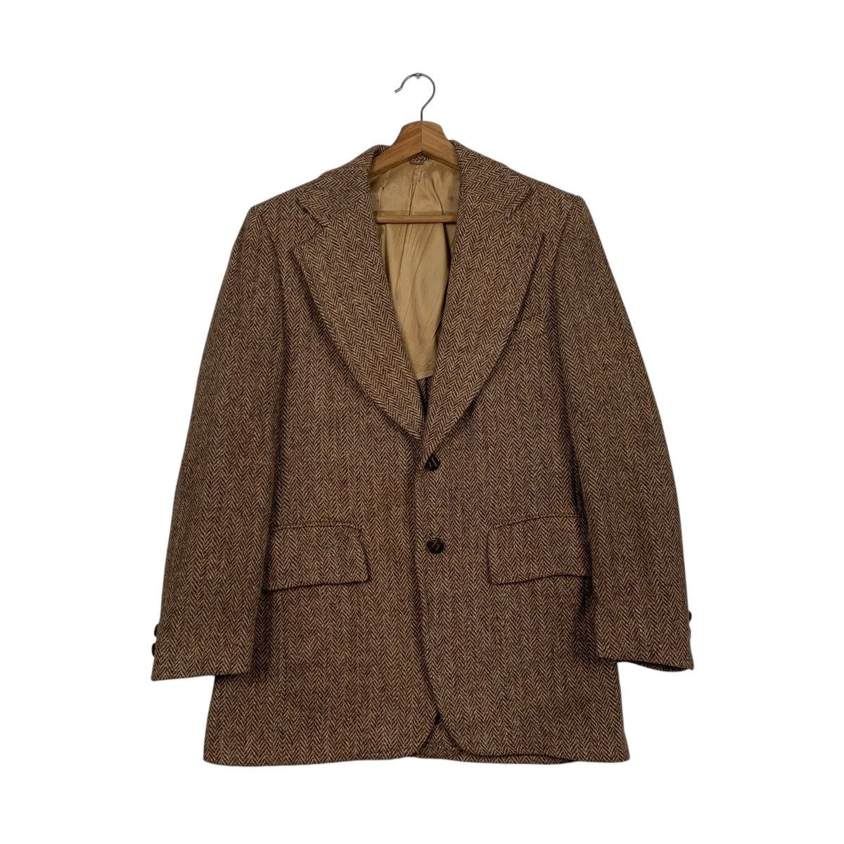 Harris Tweed × Japanese Brand Harris Tweed x The Emporium Herringbone Wool  Casual Jacket | Grailed