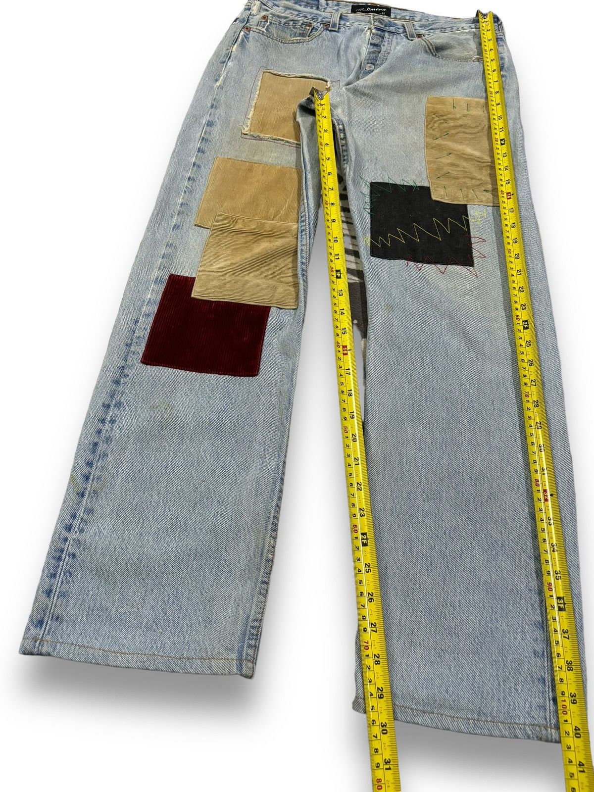 Kapital Vintage Levis 501 Patchwork Jeans Reconstructed by Kalimera Size US 32 / EU 48 - 20 Thumbnail