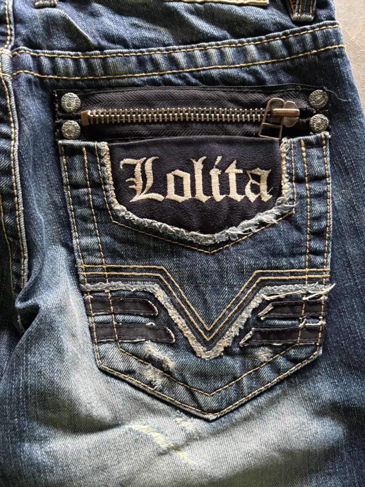 Hysteric Glamour × If Six Was Nine y2k distressed rusty lolita japanese denim Size US 33 - 19 Thumbnail