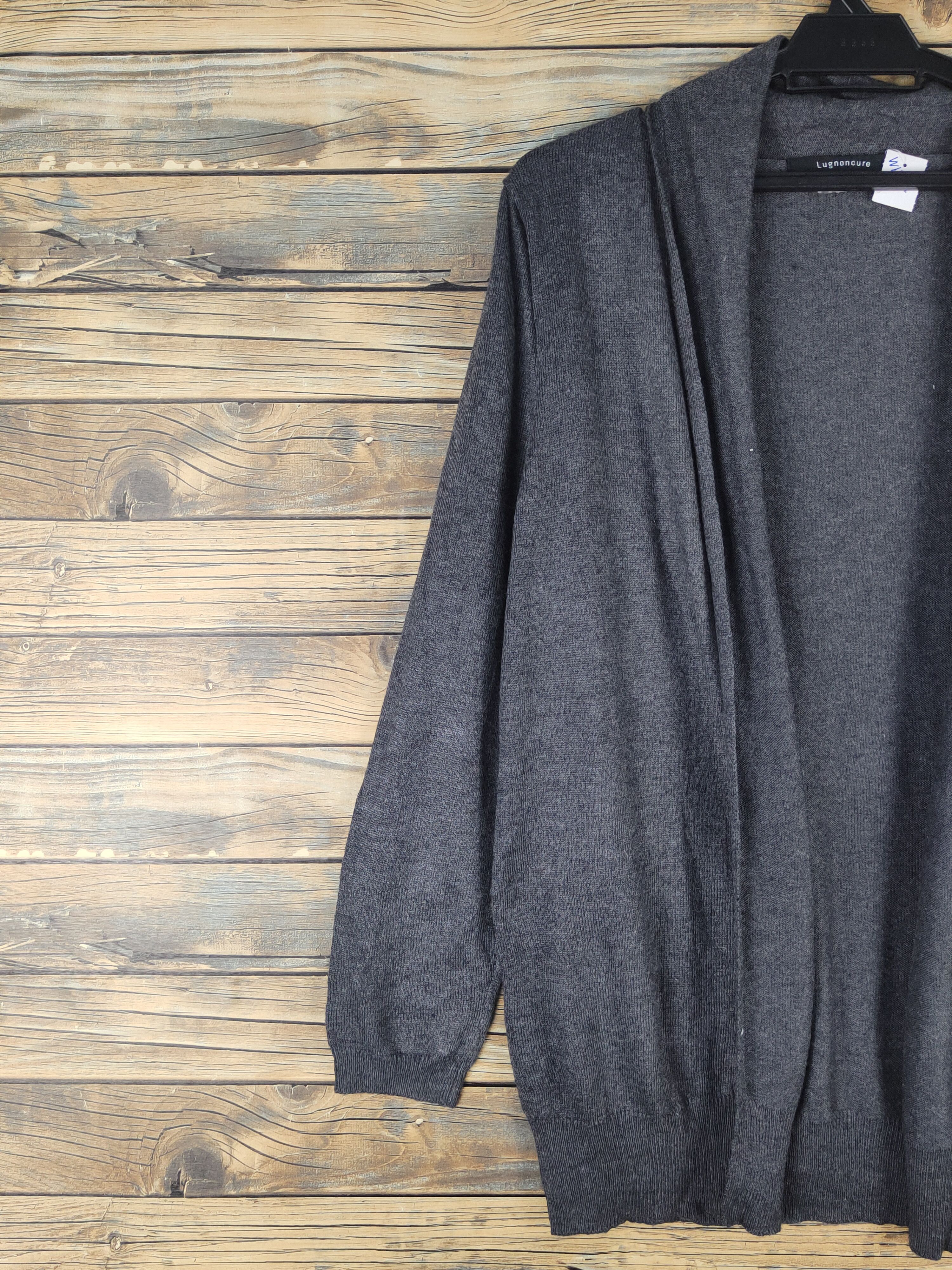 Homespun Knitwear × Japanese Brand Lugnoncure Dark Gray Knitwear Cardigan#W1507 Size M / US 6-8 / IT 42-44 - 3 Thumbnail