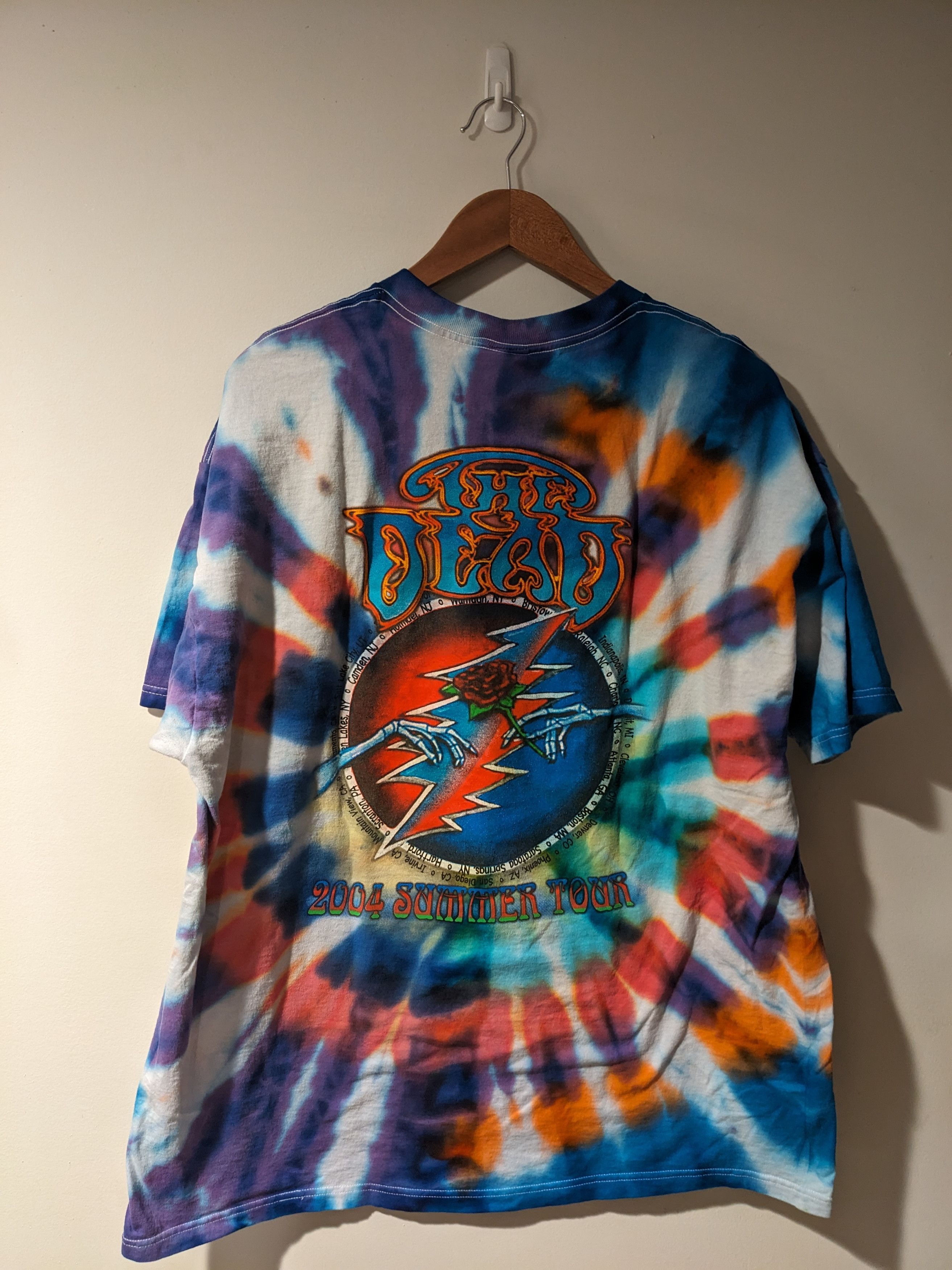 Grateful Dead × Vintage Vintage 2004 Grateful Dead Wave That Flag Summer T-Shirt Size US XXL / EU 58 / 5 - 4 Thumbnail