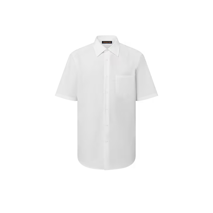 Embroidered Short-Sleeved Cotton Shirt - 40 XL