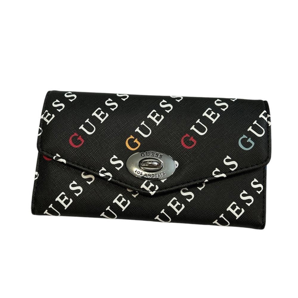 Guess Guess Wallet Black Multicoloured Logo Size ONE SIZE - 1 Thumbnail