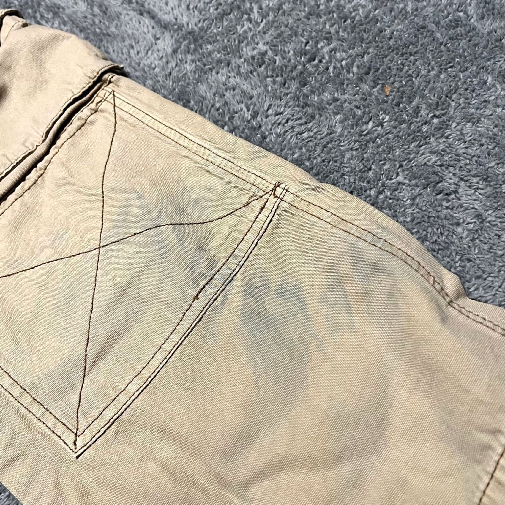 Pacsun Pacsun Pants Mens Small (29x29) Baggy Cargo Tan Beige Skater Flaw Staining Mens Regular Cargo Pants Beige Cream S 29x29 Size US 29 - 3 Thumbnail