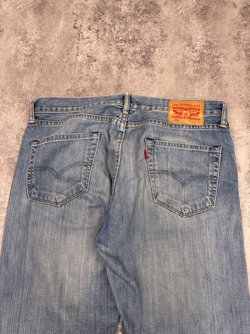 Levi's Levi's 504 Men's Blue Jeans Straight Fit Size 34 Size US 34 / EU 50 - 2 Thumbnail
