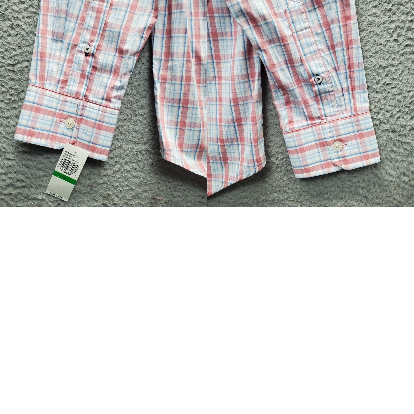 Izod IZOD Performance Shirt Mens LT Multicolor Plaid Classic Fit Wrinkle Free Size US L / EU 52-54 / 3 - 8 Thumbnail