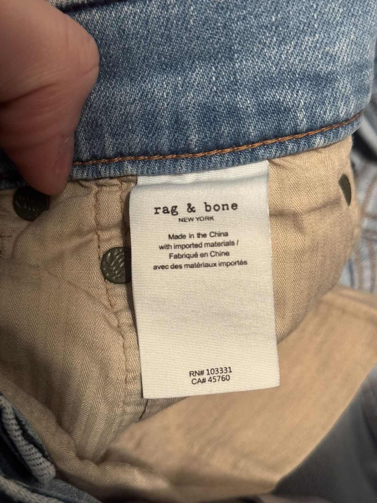 Rag & Bone Rag & Bone Powder Blue Denim Jeans (Fit 2 Slim) Size US 30 / EU 46 - 5 Thumbnail
