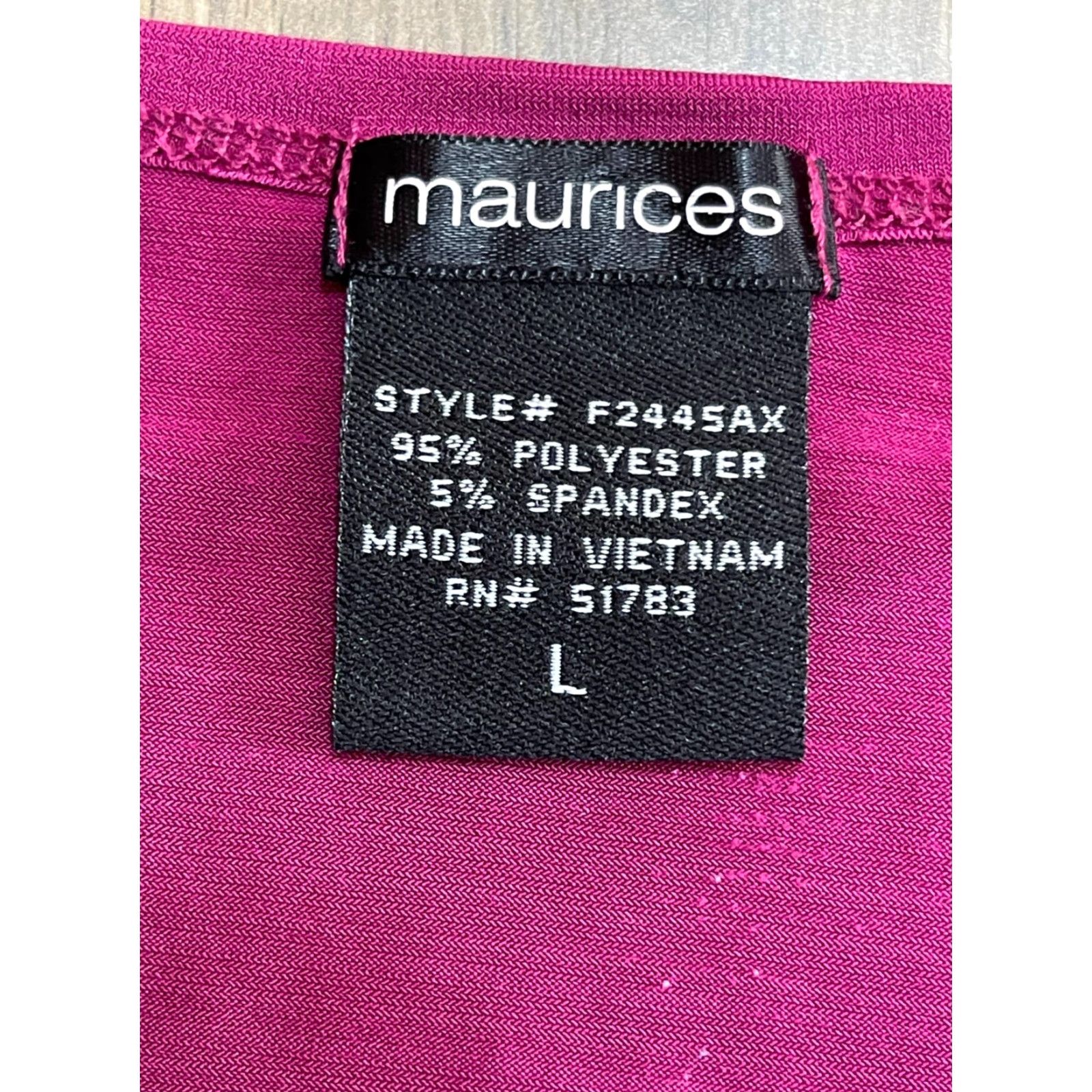 Vintage Maurices Shirt Women's Size Large Purple V-neck T-Shirt Casual Modern Basic Size L / US 10 / IT 46 - 6 Thumbnail