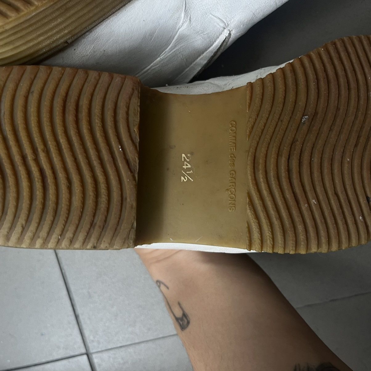 Comme des Garcons COMME des GARCONS Number Print Leather Square Toe Shoes Size US 6.5 / EU 39-40 - 6 Thumbnail