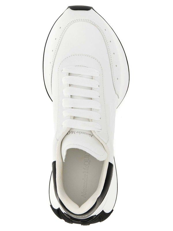 Alexander McQueen o1w1db10725 Sprint Runner in White Size US 8.5 / EU 41-42 - 3 Thumbnail