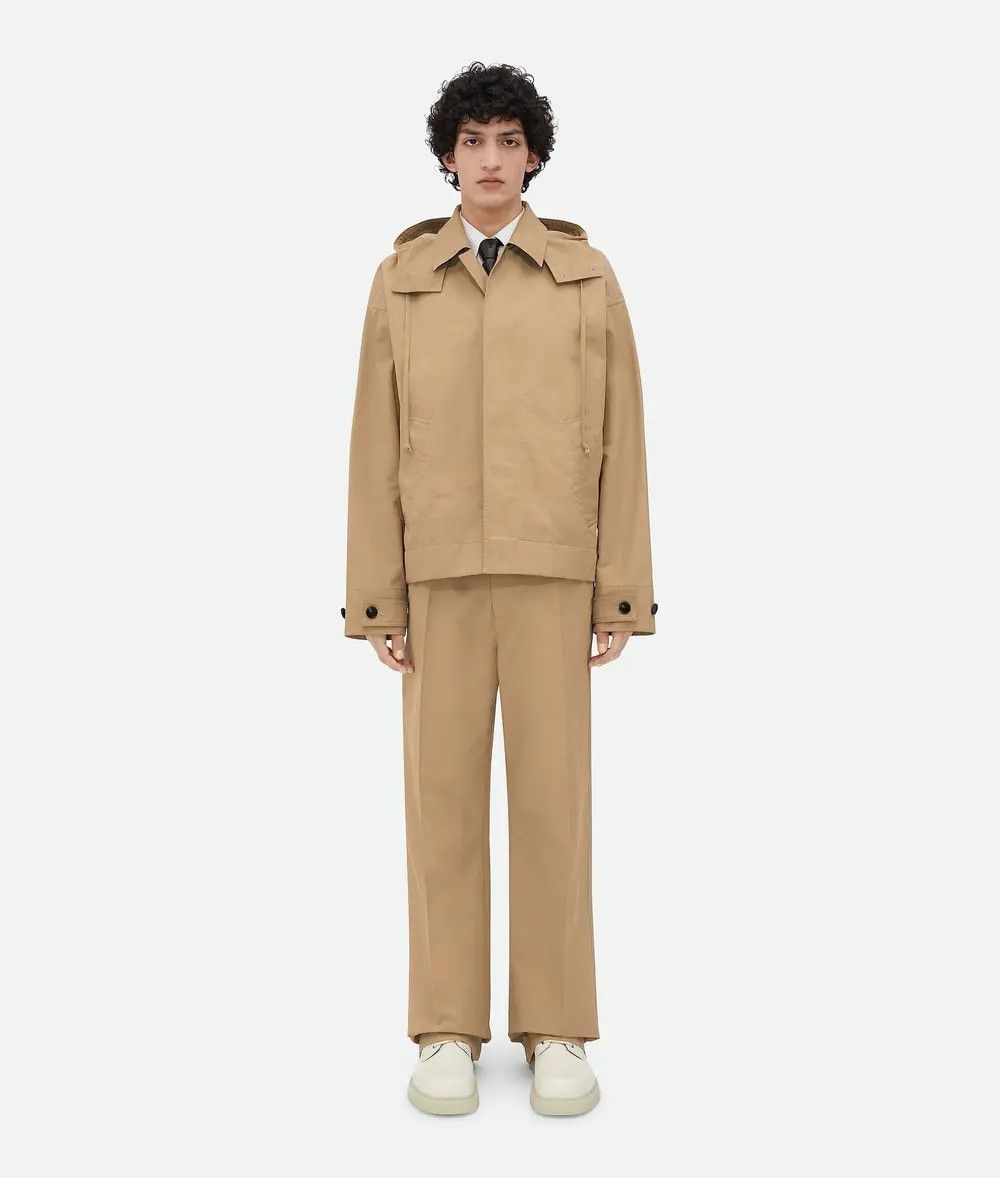 Bottega Veneta o1n1vont1225 Tech Cotton Blouson Jacket Desert Taupe/Oatmeal Size US S / EU 44-46 / 1 - 1 Thumbnail