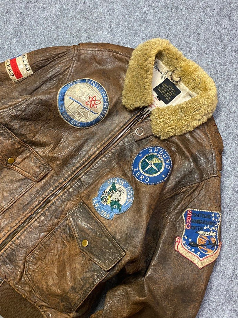 Avirex Avirex G-1 leather jacket 80 style amargedon style Size US L / EU 52-54 / 3 - 4 Thumbnail