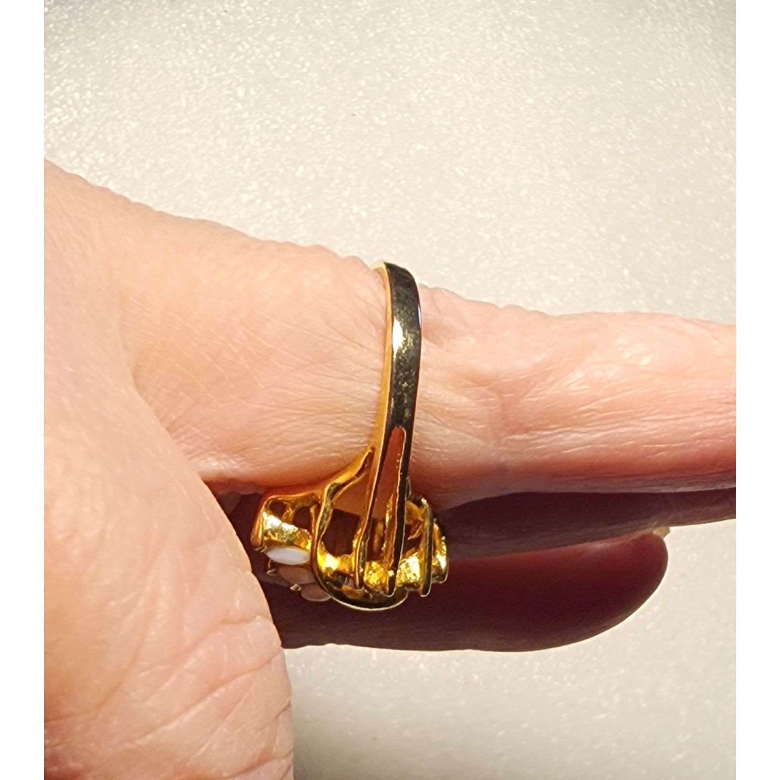 Other Faux Opal & Clear Rhinestones Cocktail Ring - Size 8.5 Size ONE SIZE - 7 Thumbnail