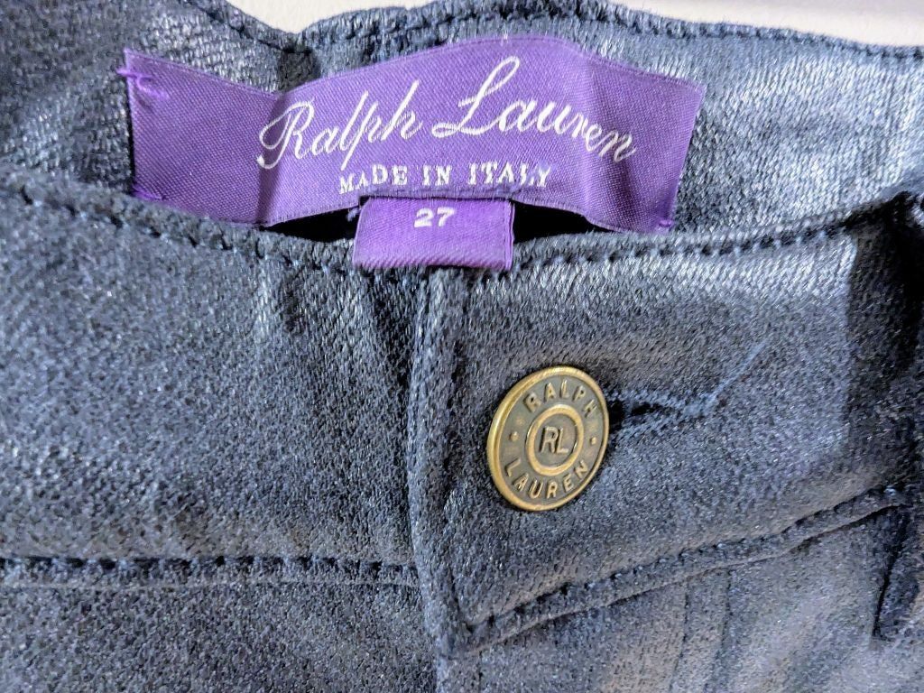 Ralph Lauren Purple Label Ralph Lauren Purple Label Coated Blue Jeans Size 27 Size 27" / US 4 / IT 40 - 5 Thumbnail
