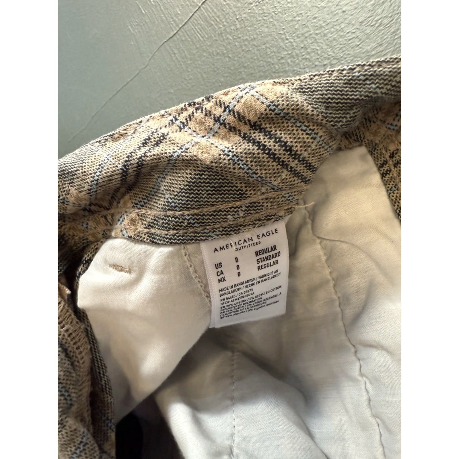 American Eagle Outfitters VINTAGE American Eagle Outfitters Womens Brown Plaid Super High Rise Baggy Wide-Leg Pants Size 0 Size 25" / US 0 / IT 36 - 5 Thumbnail