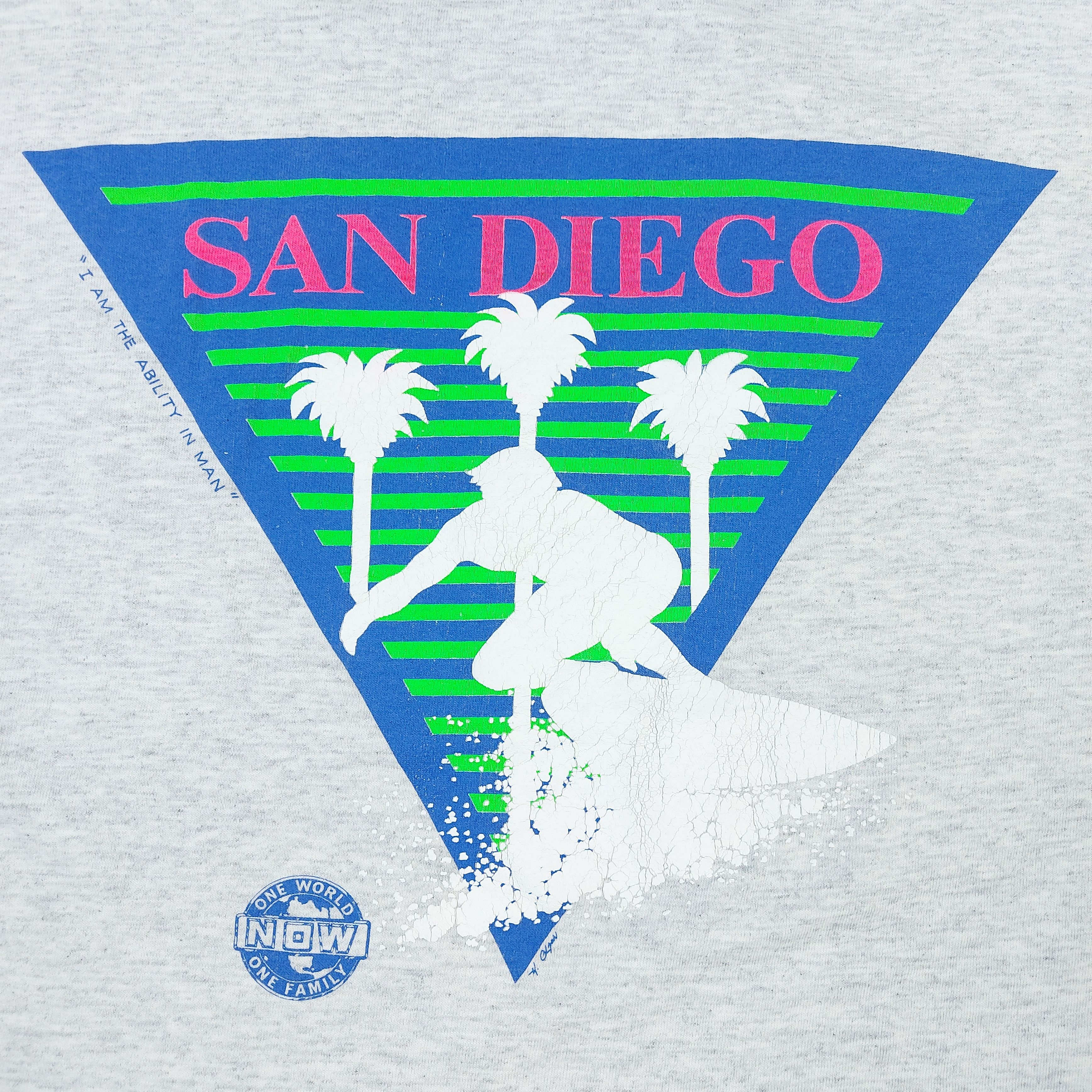 Other Vintage 80s San Diego Surf ONE WORLD NOW ONE FAMILY TEE Size US L / EU 52-54 / 3 - 5 Thumbnail