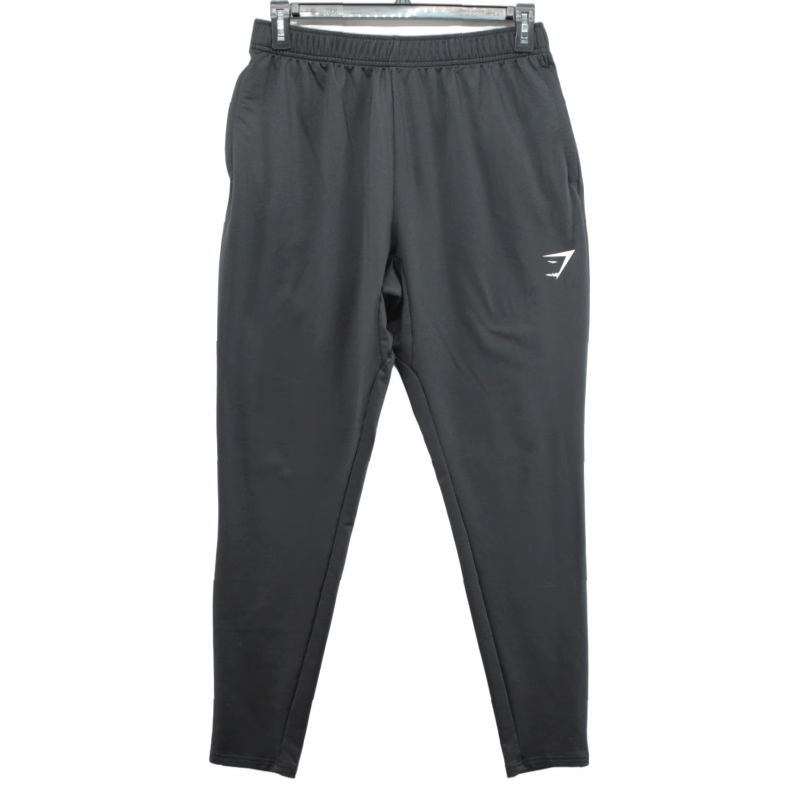 Gymshark Gymshark Pants Jogger Men Large Black Zipper Pockets Drawstring Athleisure Slim/Regular Inseam 29" Pockets Elastic Waist Size US 33 - 1 Thumbnail